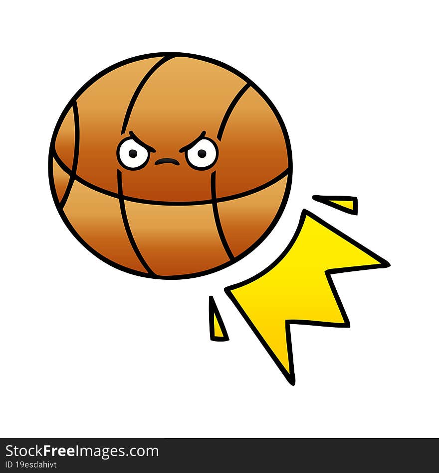 gradient shaded cartoon of a basketball