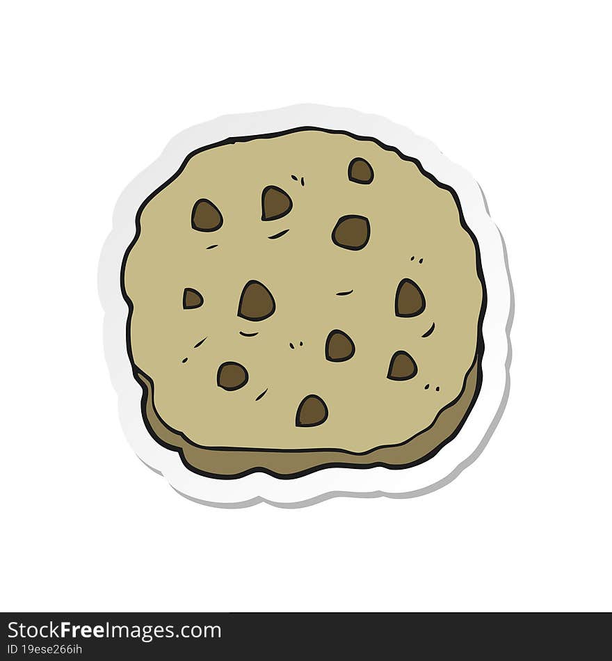 sticker of a cartoon cookie