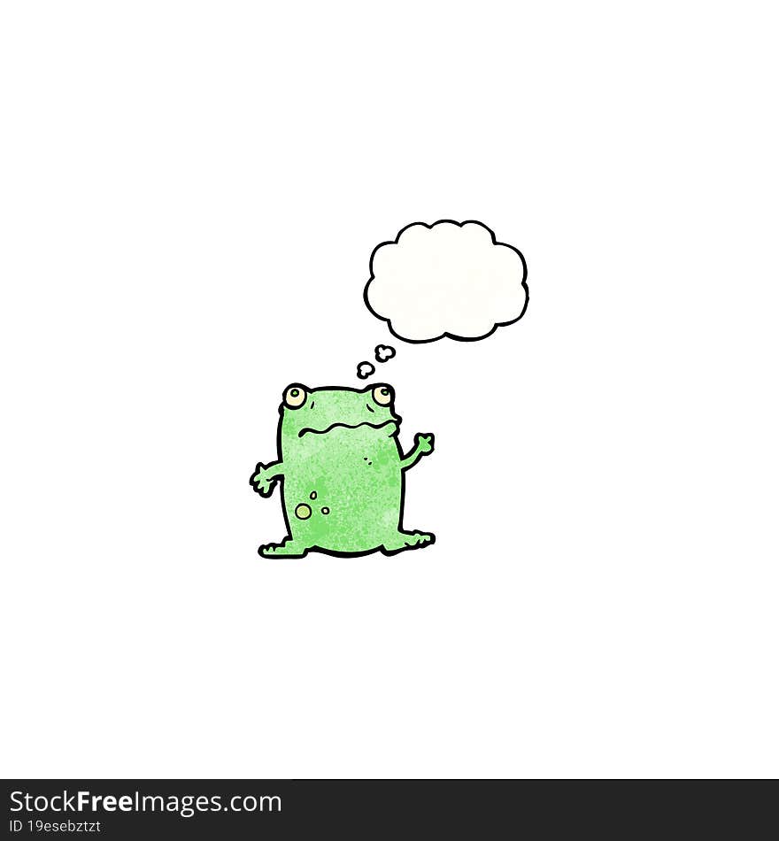 waving frog cartoon