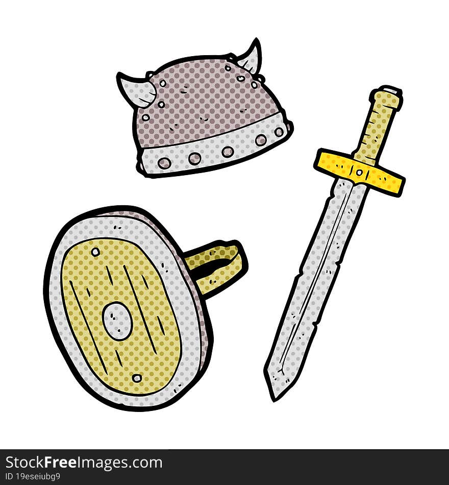 cartoon medieval warrior objects