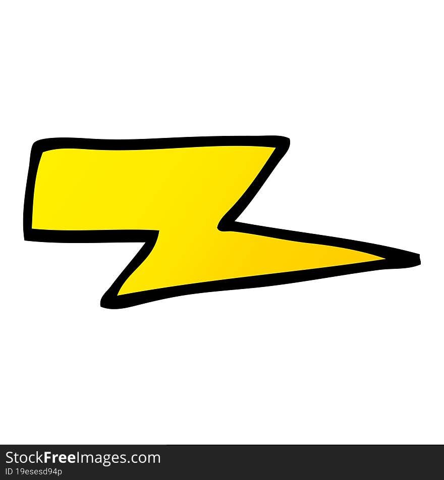 Cartoon Doodle Lightening Bolt