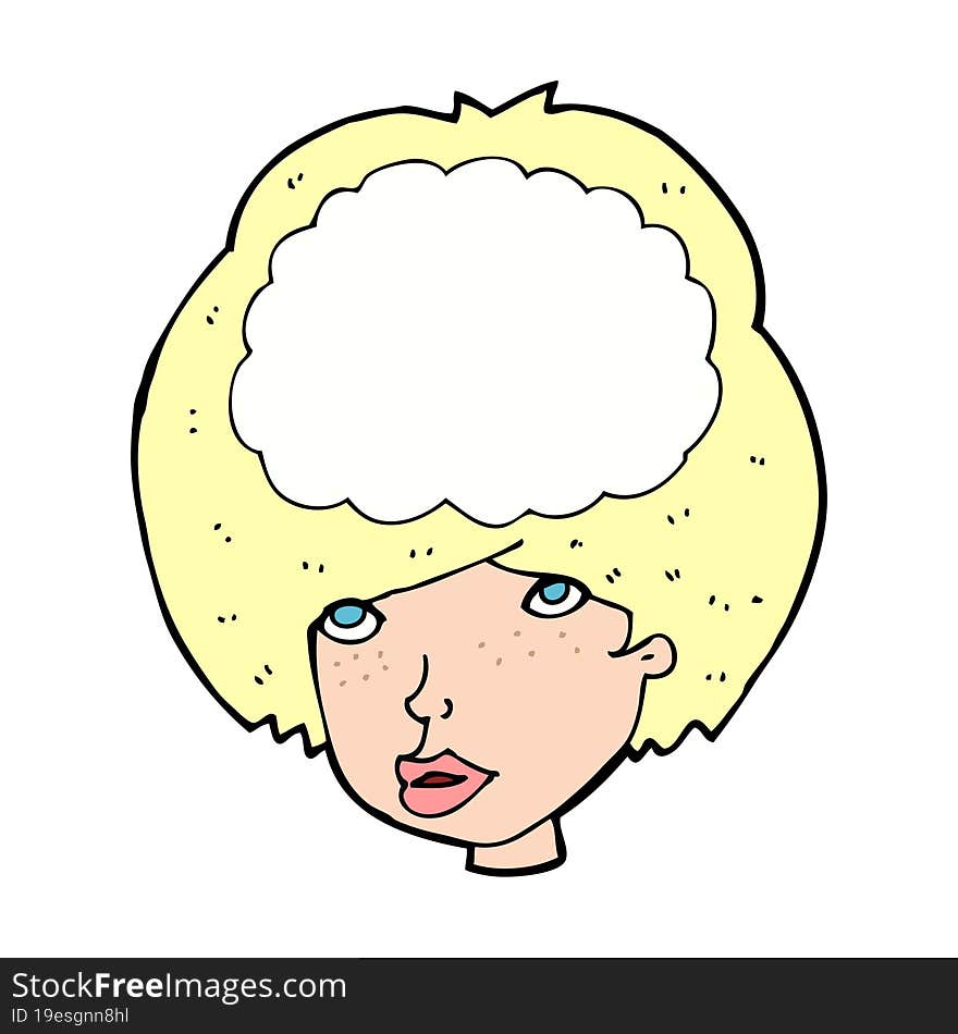 Cartoon Empty Headed Woman