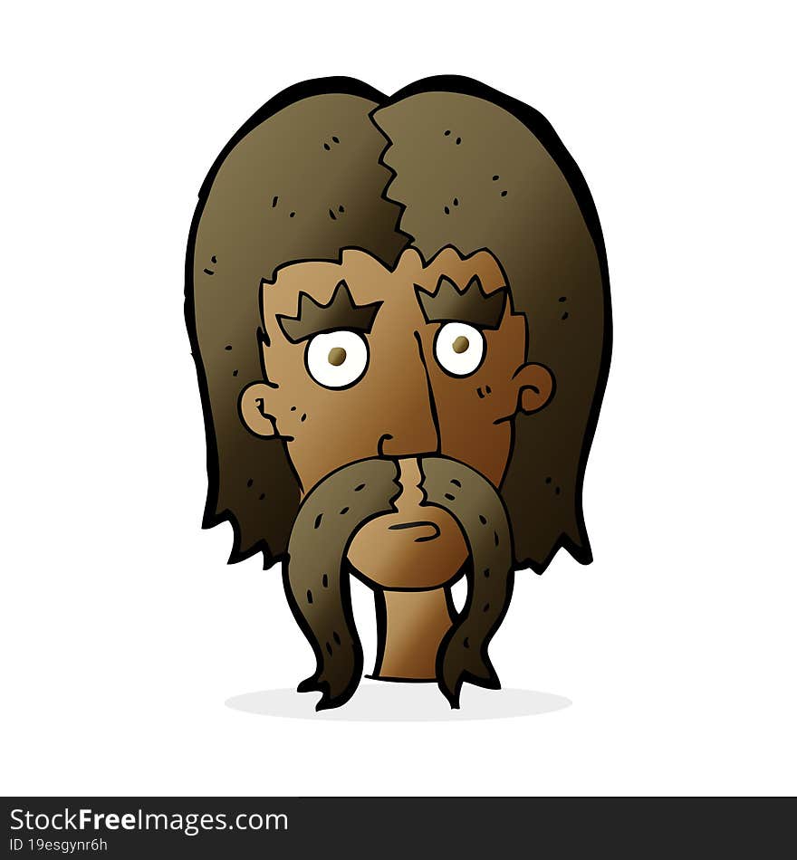 cartoon man with long mustache