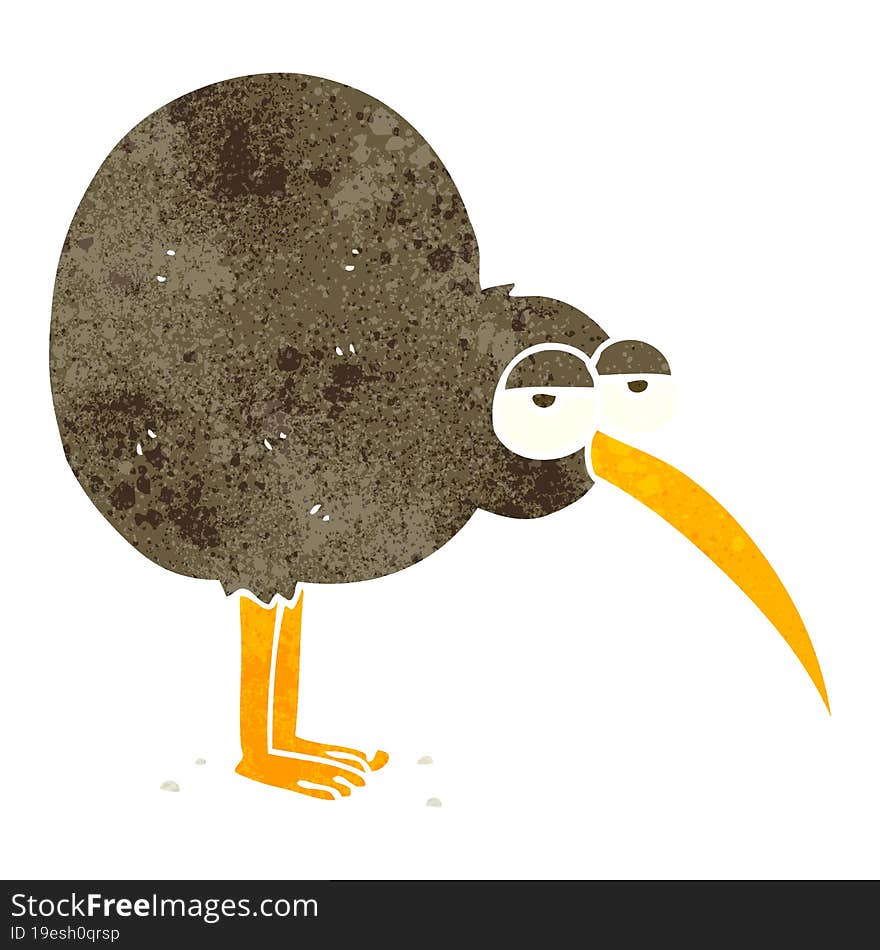 Retro Cartoon Kiwi