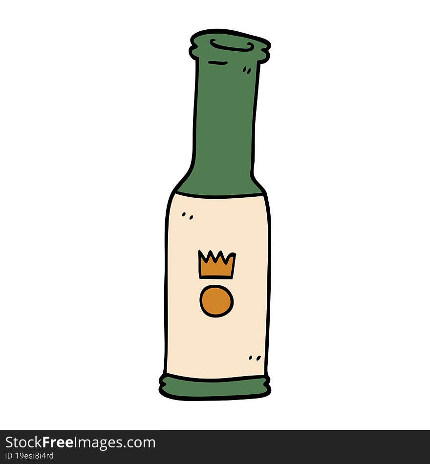 cartoon doodle beer bottle