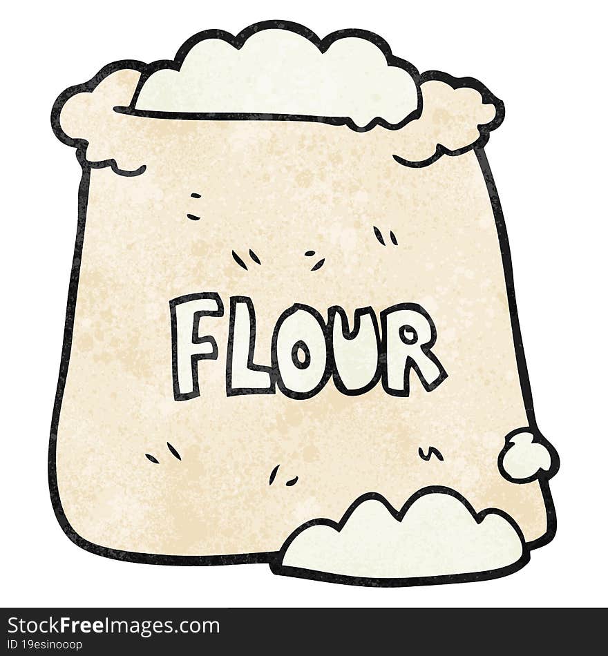 Textured Cartoon Bag Of Flour