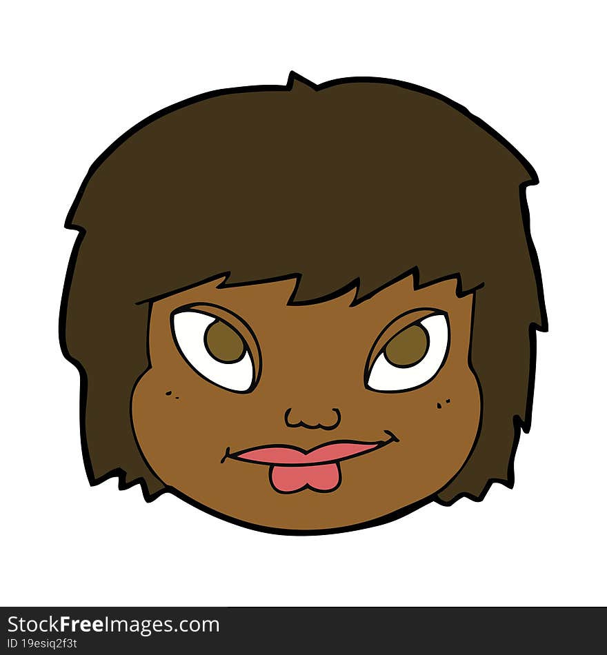 cartoon female face