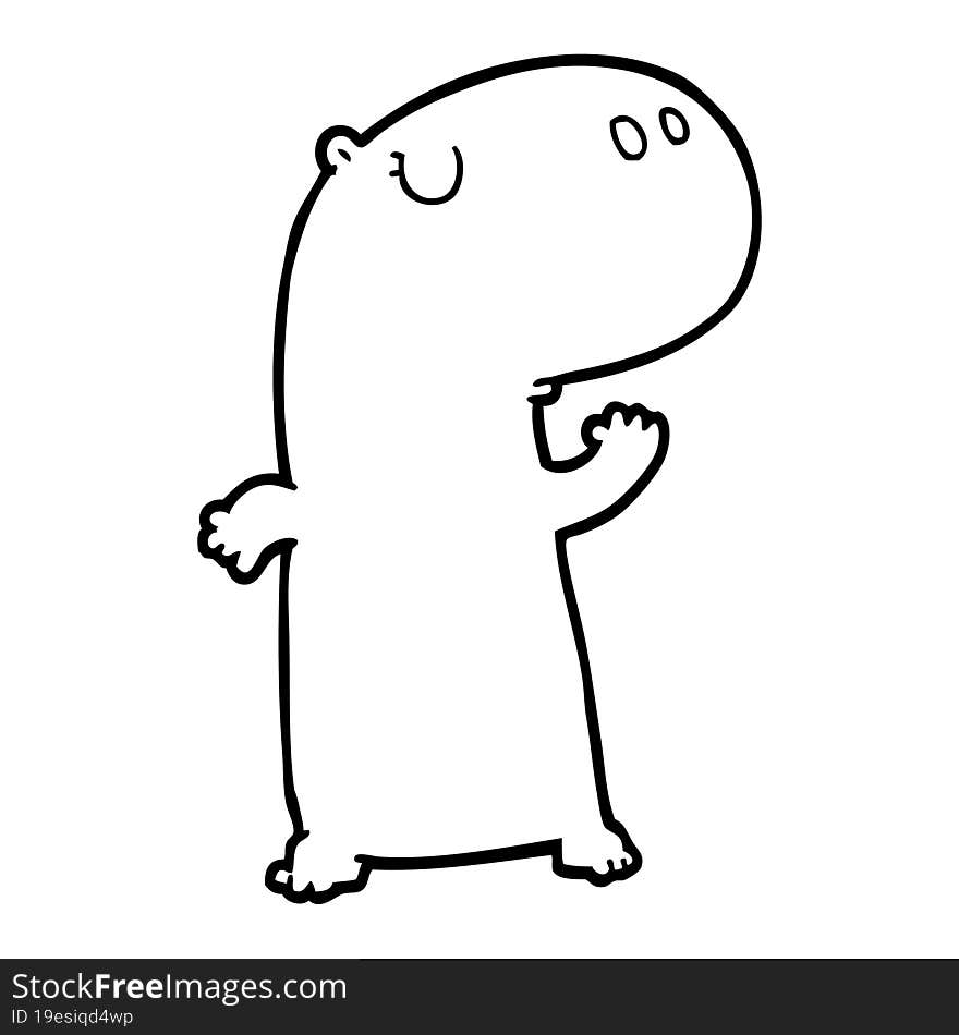 cartoon hippopotamus. cartoon hippopotamus