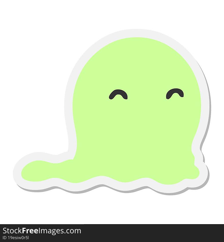 spooky ghost floating sticker