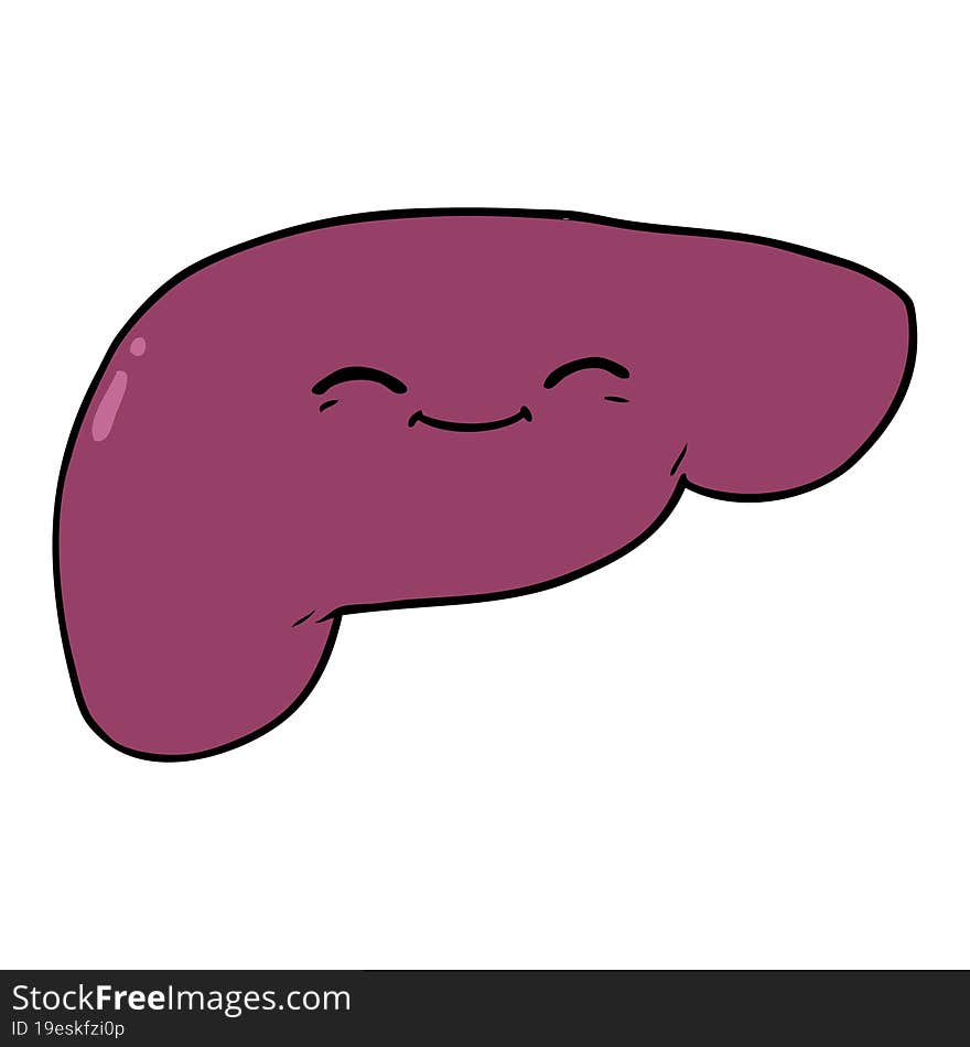 cartoon liver. cartoon liver