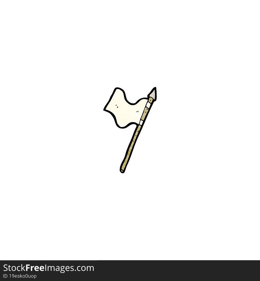 cartoon waving white flag