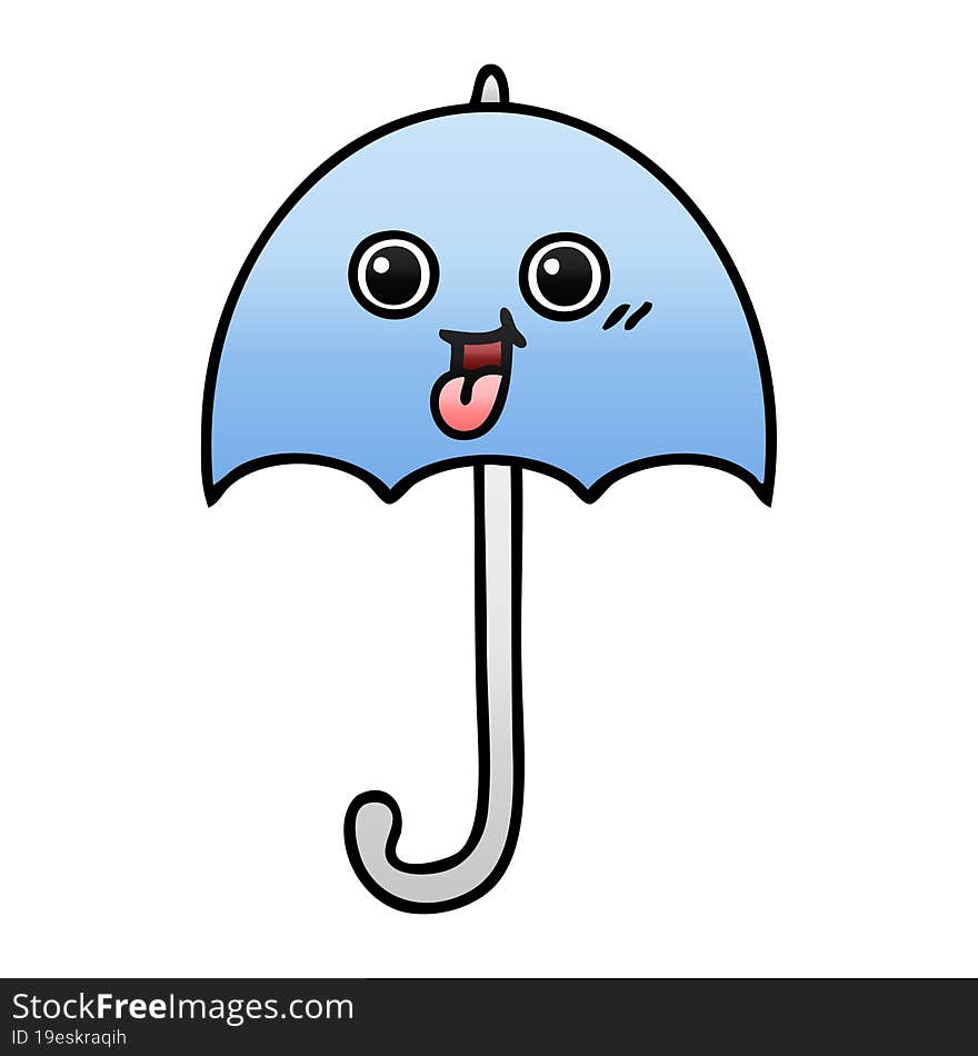 Gradient Shaded Cartoon Umbrella