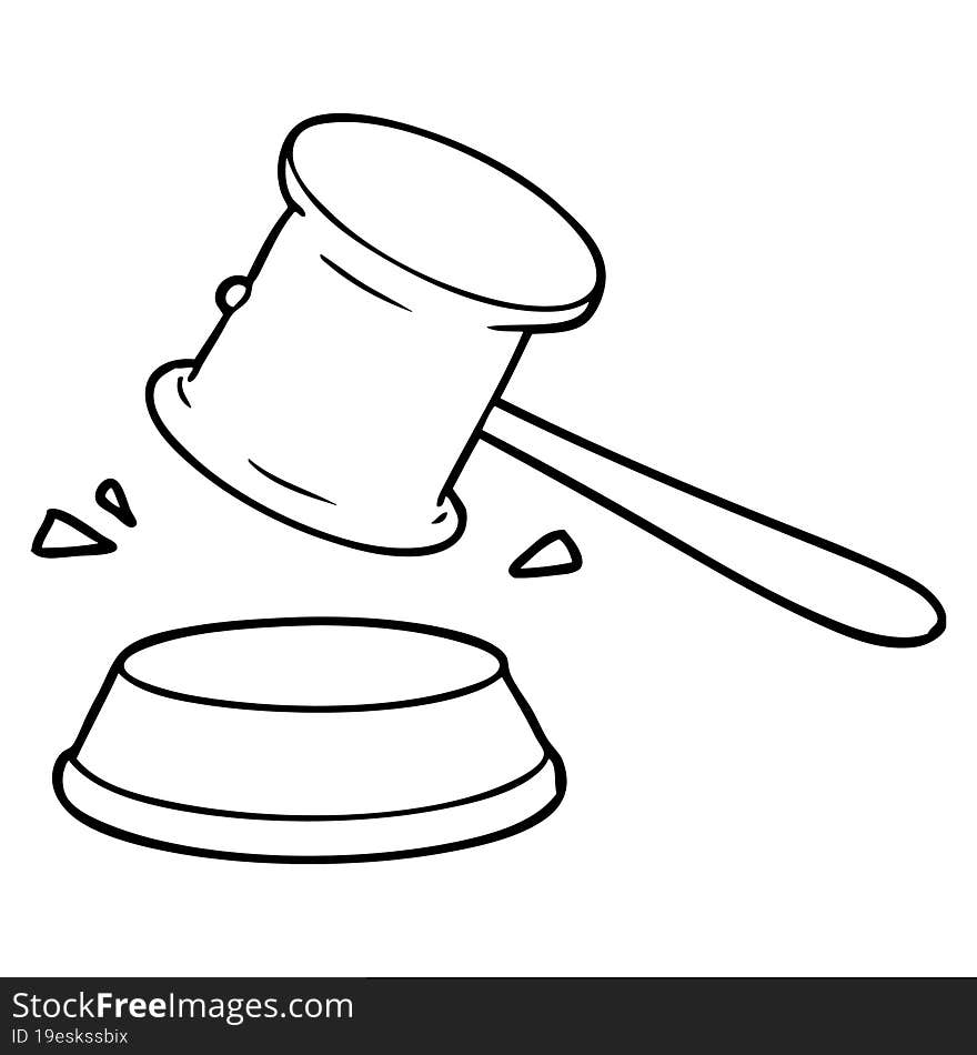 cartoon gavel. cartoon gavel