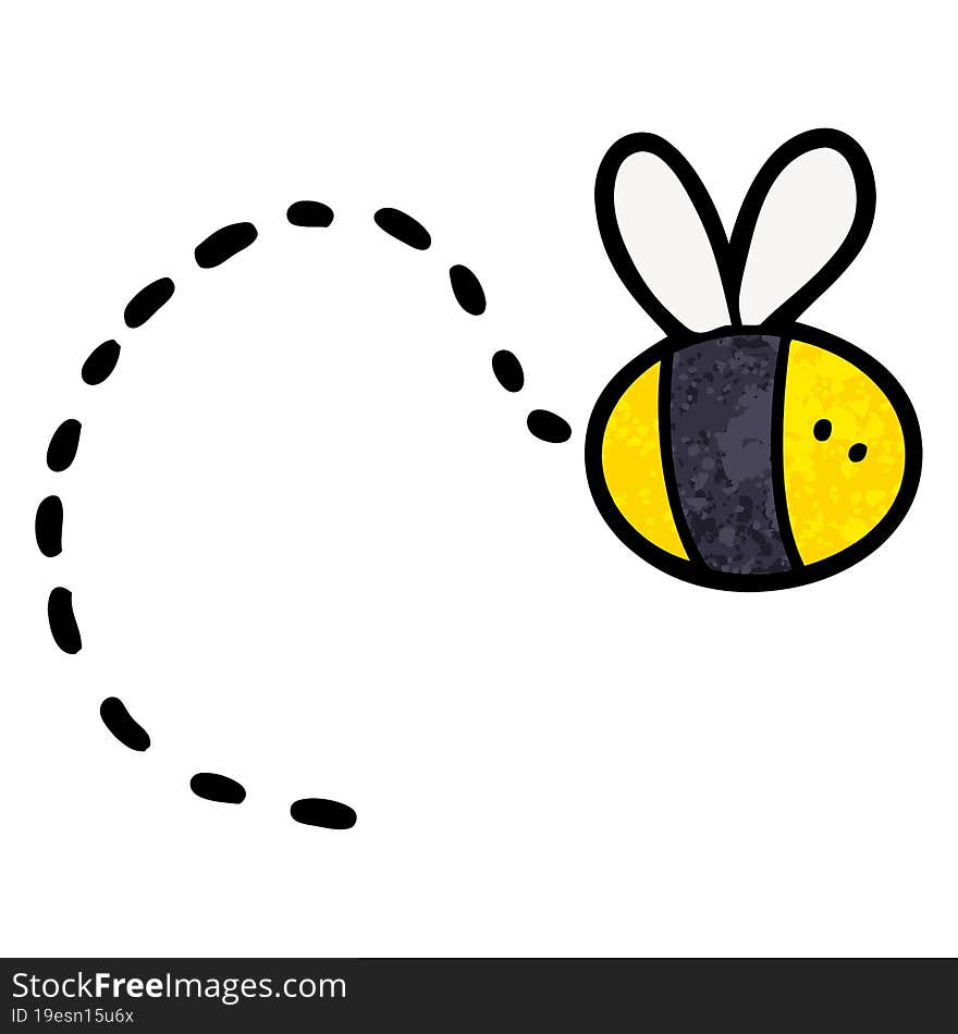 cartoon bee flying. cartoon bee flying