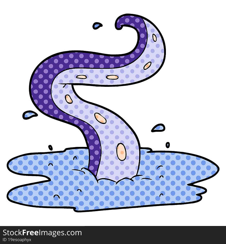 cartoon tentacle. cartoon tentacle