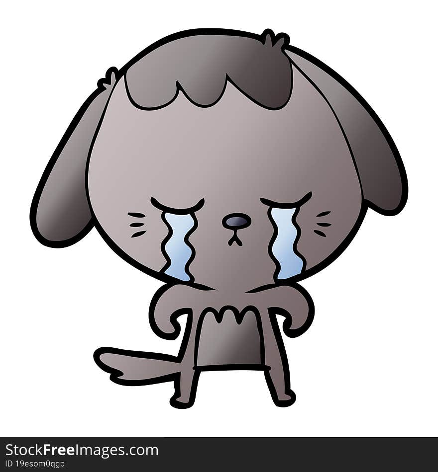 cartoon crying dog. cartoon crying dog