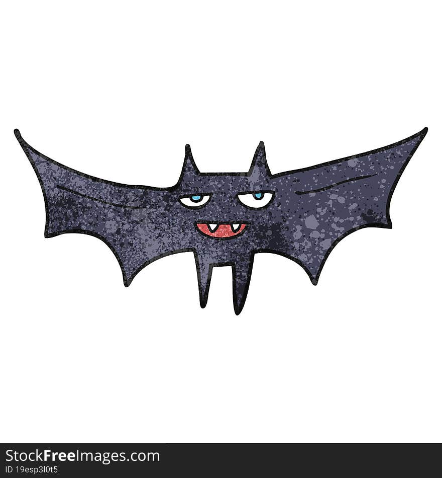 textured cartoon halloween bat