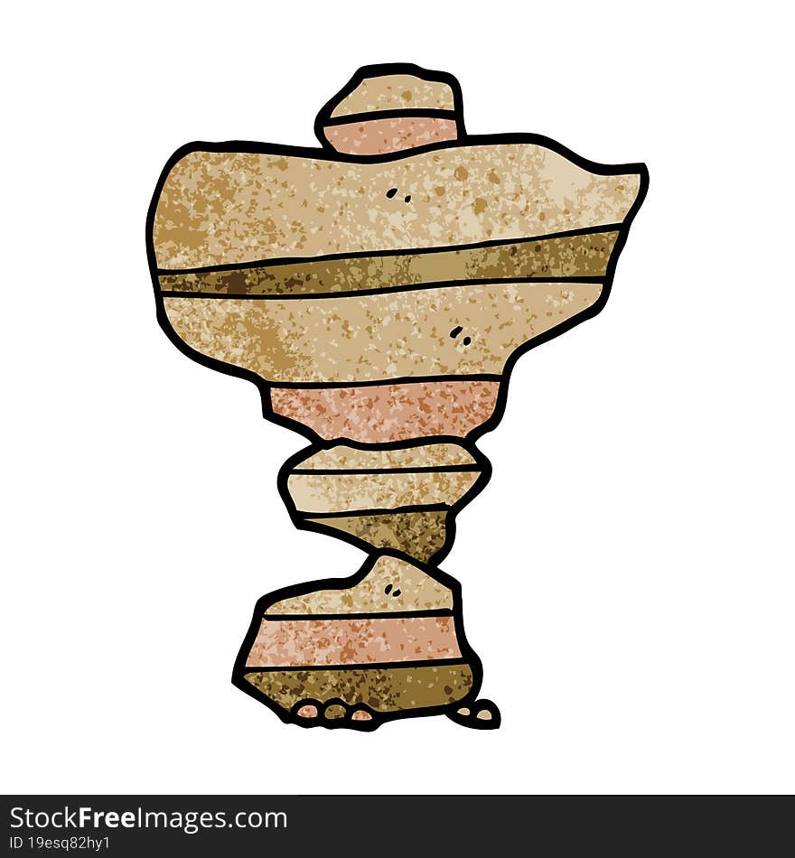 cartoon doodle of stacked stones