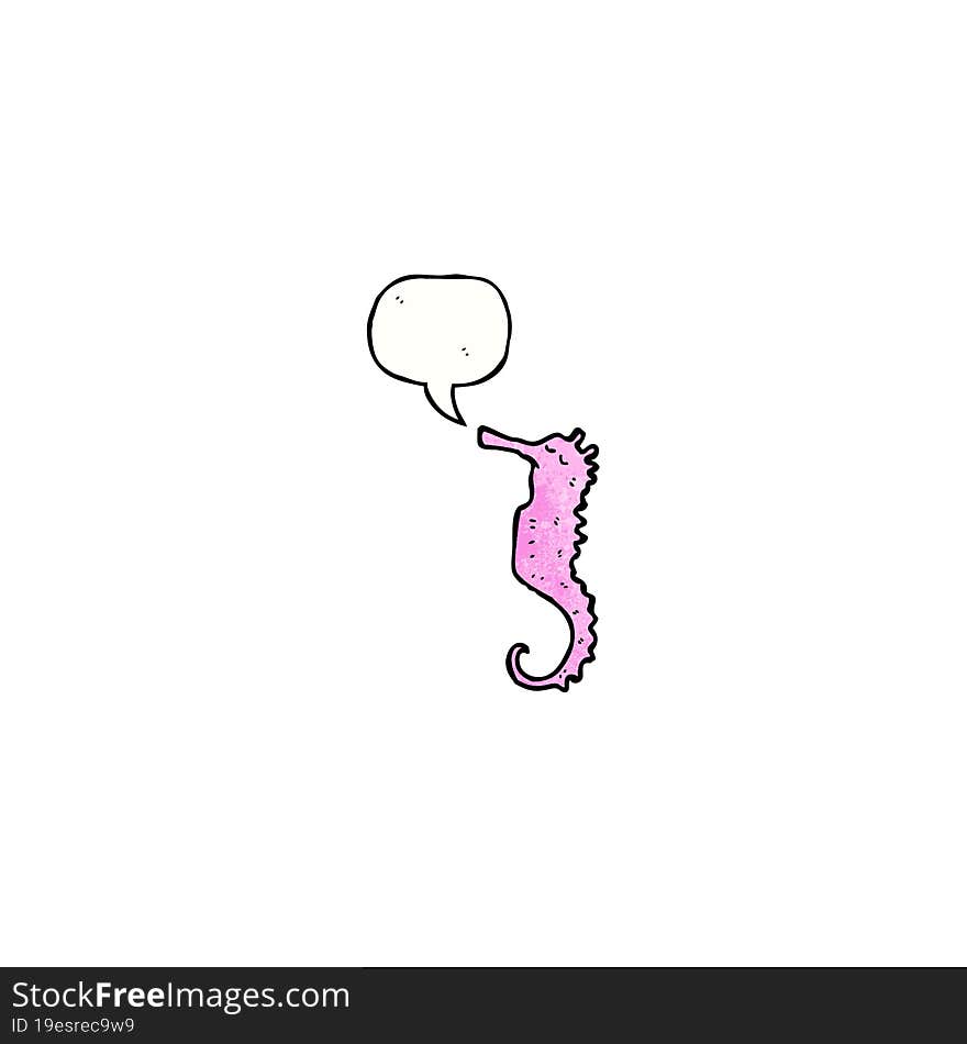 Sea Horse With Speech Bubble