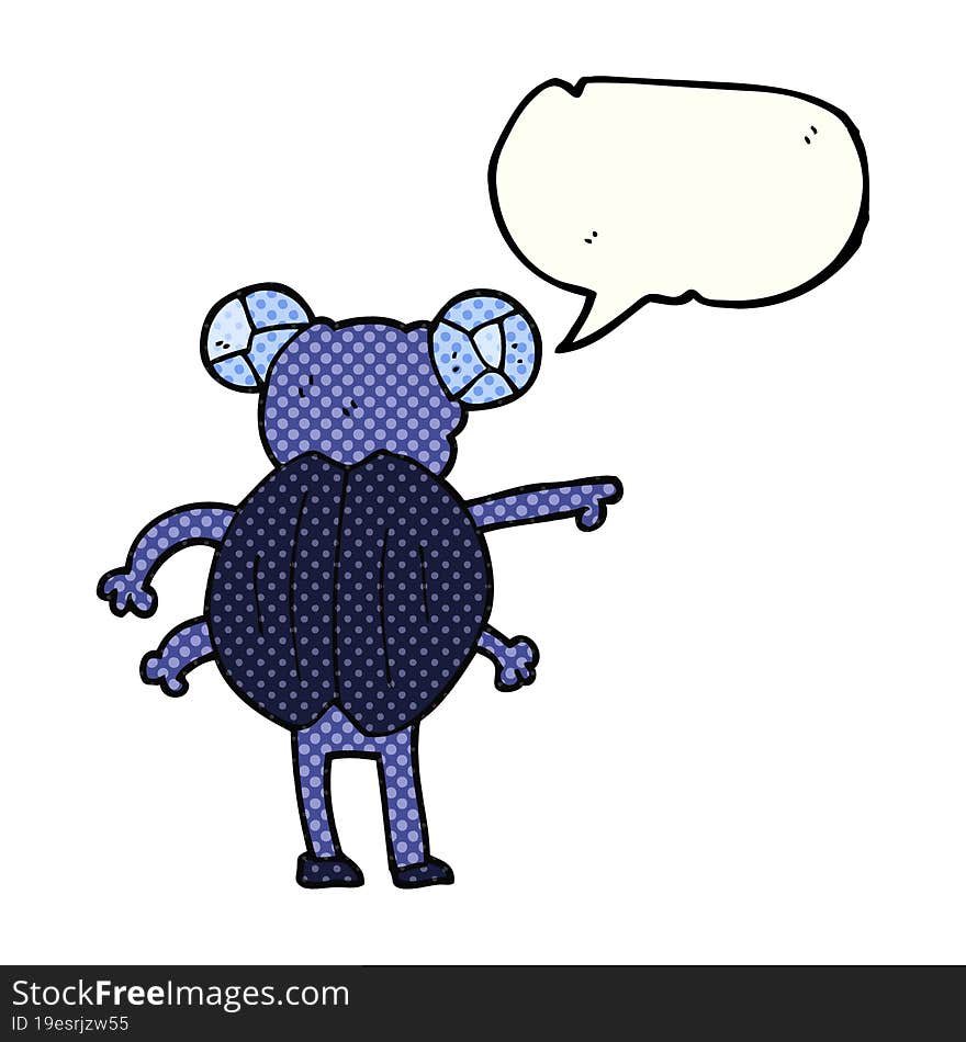 comic book speech bubble cartoon pointing insect