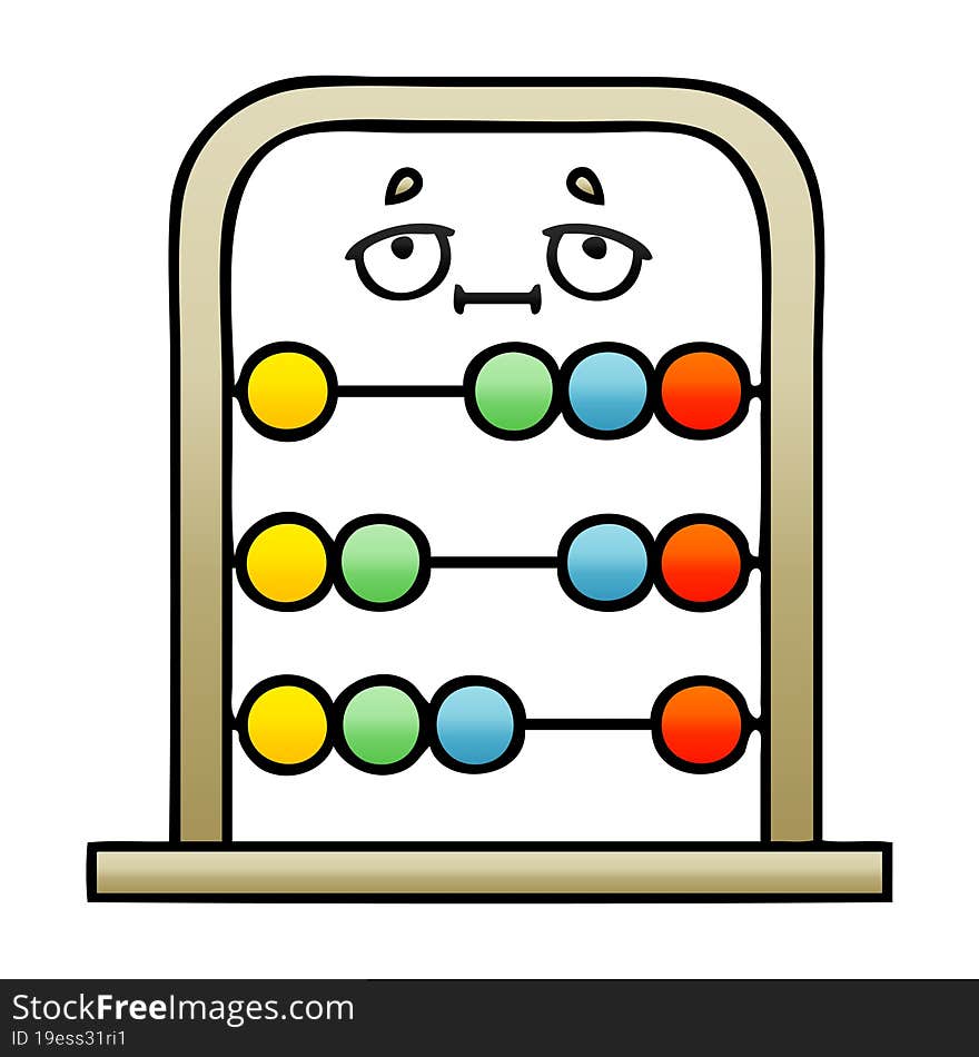 Gradient Shaded Cartoon Abacus