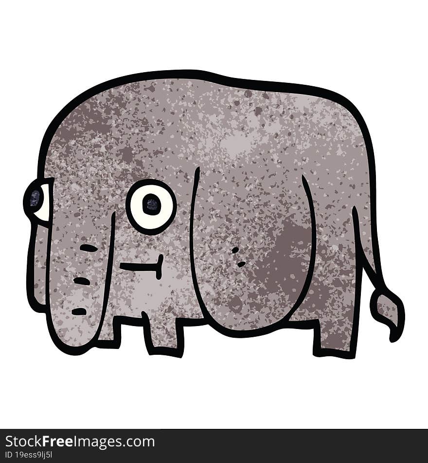 cartoon doodle elephant