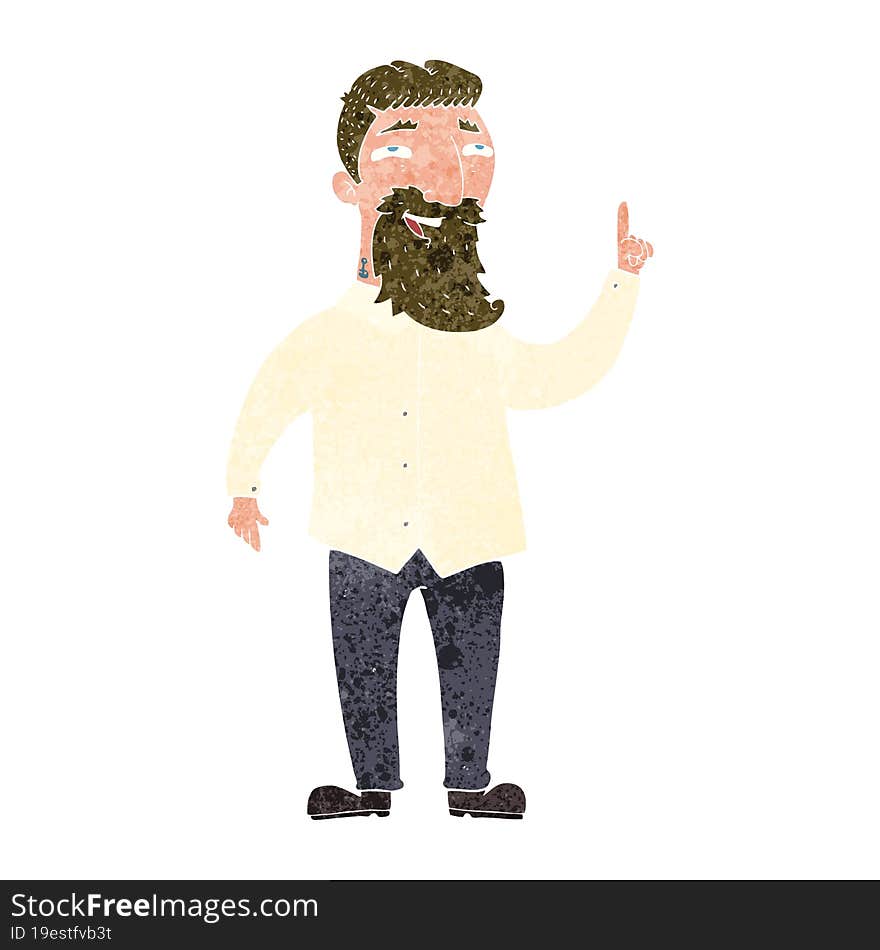 cartoon bearded man