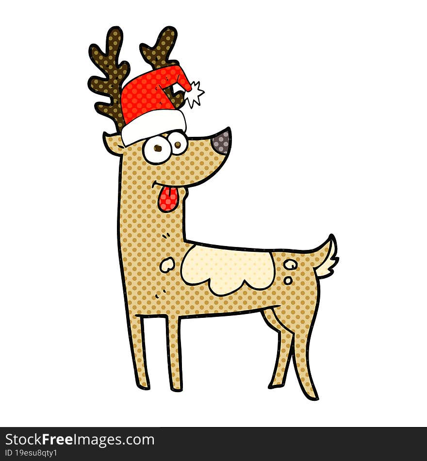 cartoon crazy reindeer