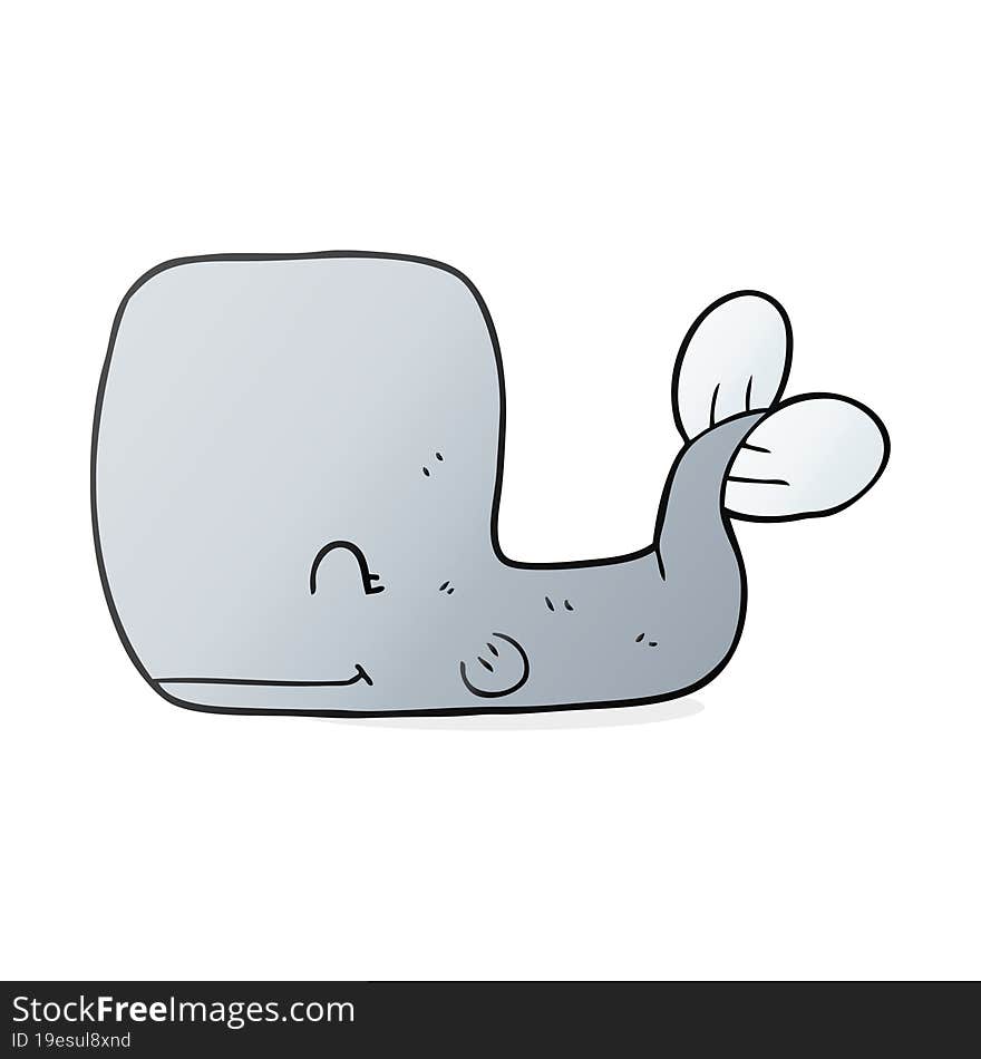 Cartoon Happy Whale