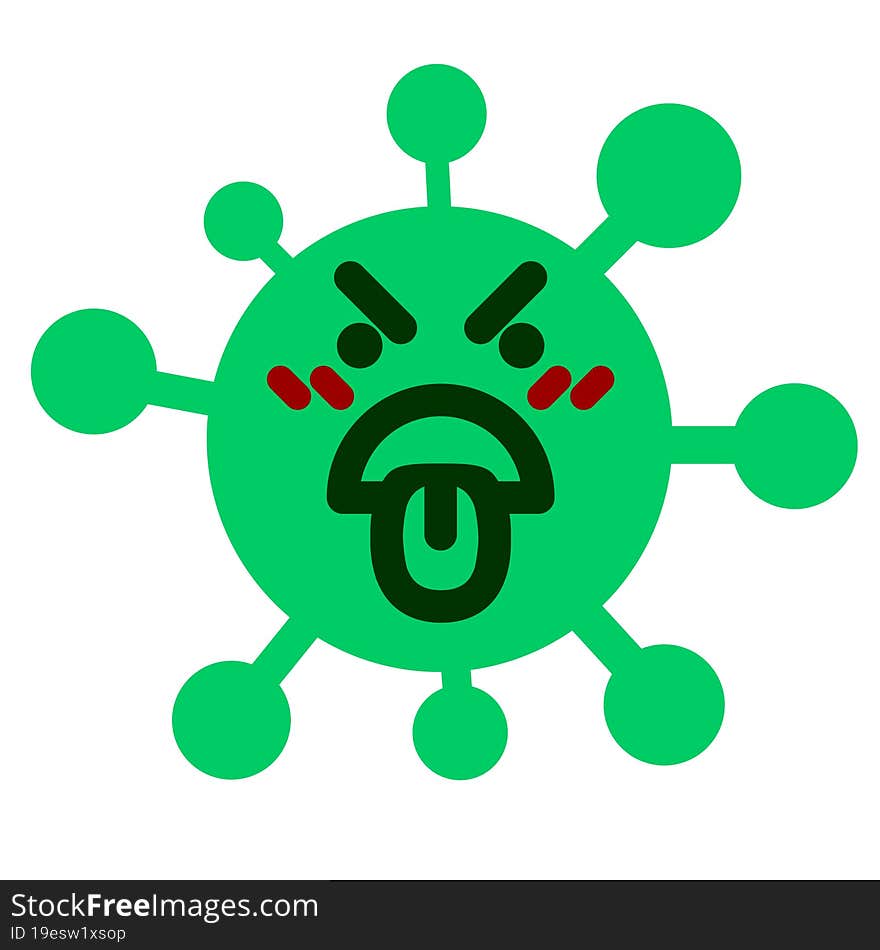 Disgusted Virus Sticking Out Tongue