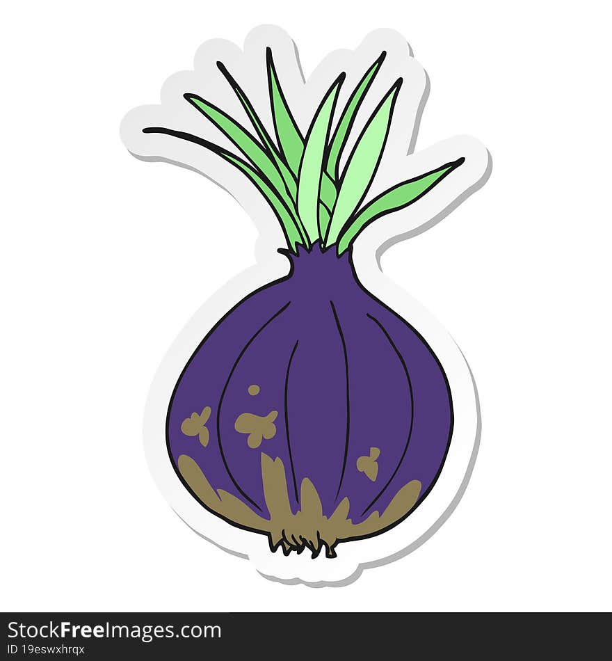 sticker of a cartoon onion