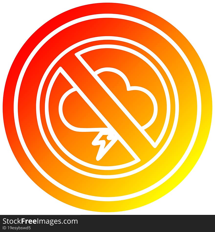 no storms circular in hot gradient spectrum