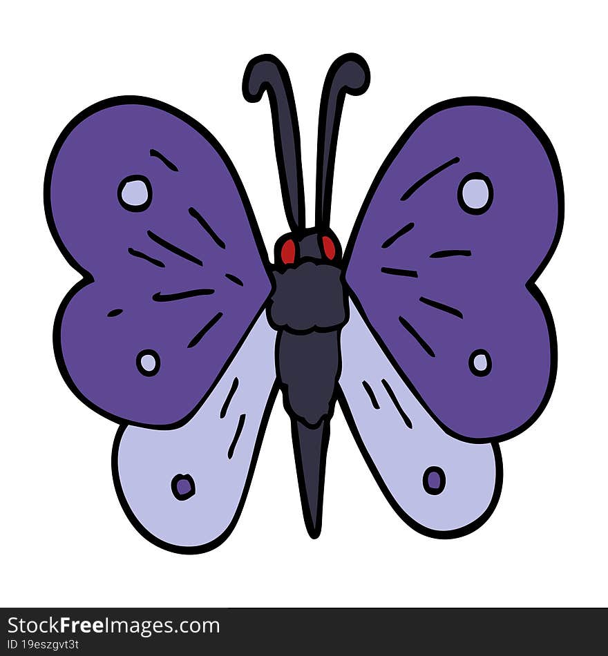 Cartoon Doodle Butterfly