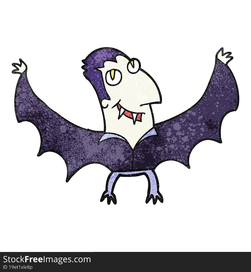 textured cartoon vampire