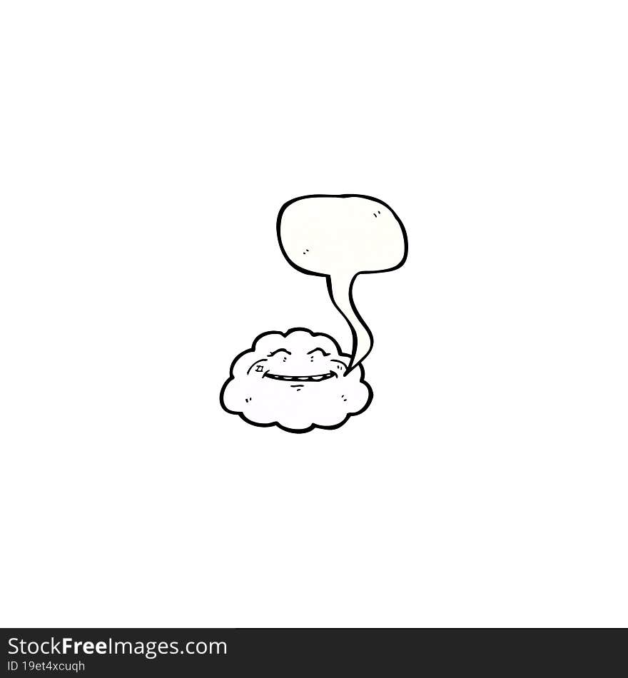 happy cartoon cloud