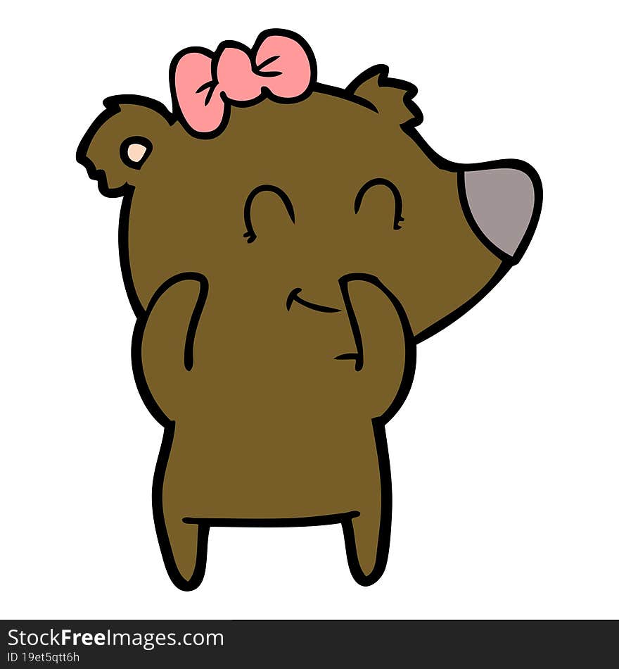 female bear cartoon. female bear cartoon