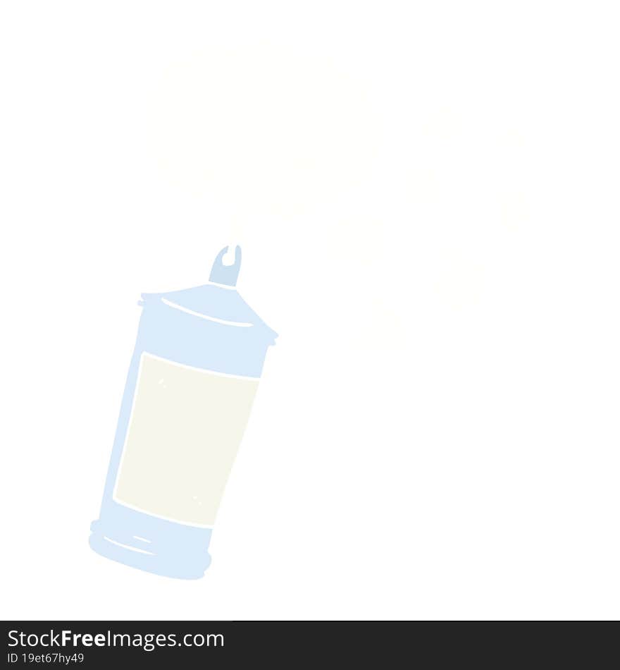 flat color illustration of a cartoon spraying whipped cream