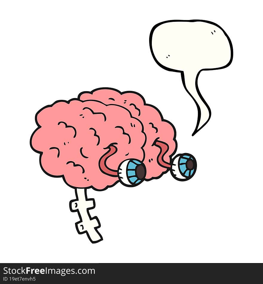 speech bubble cartoon brain