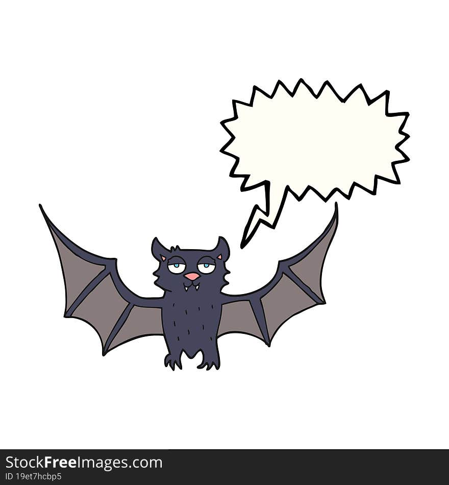 speech bubble cartoon halloween bat