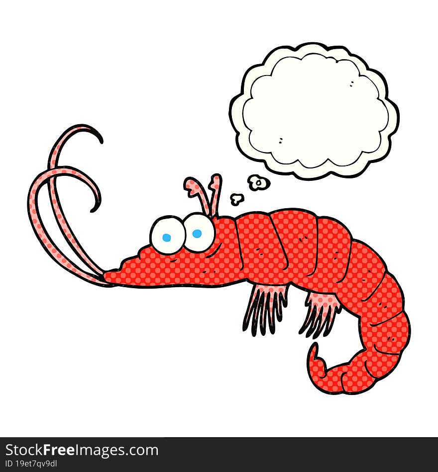 thought bubble cartoon shrimp