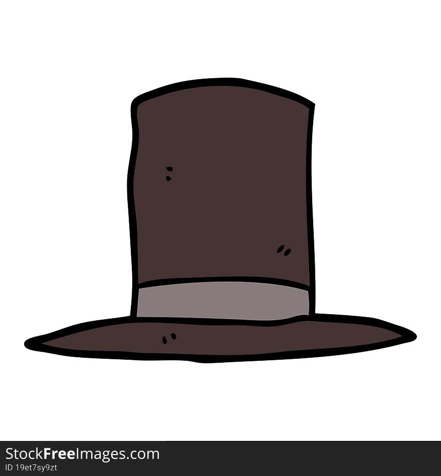 Cartoon Doodle Top Hat