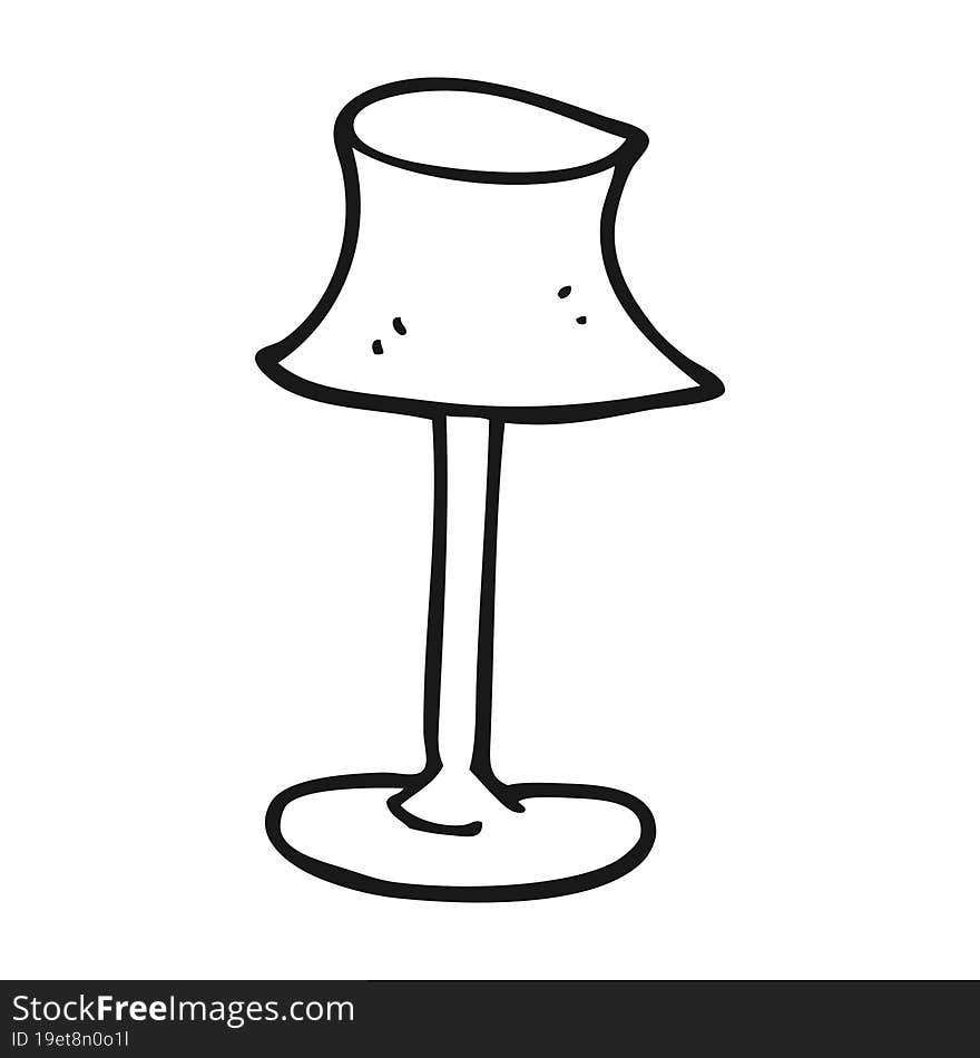 Black And White Cartoon Lamp