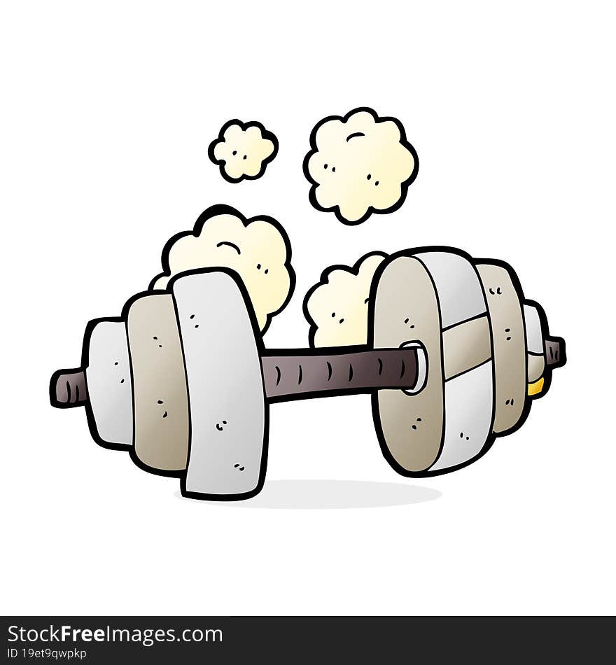 cartoon dumbbell