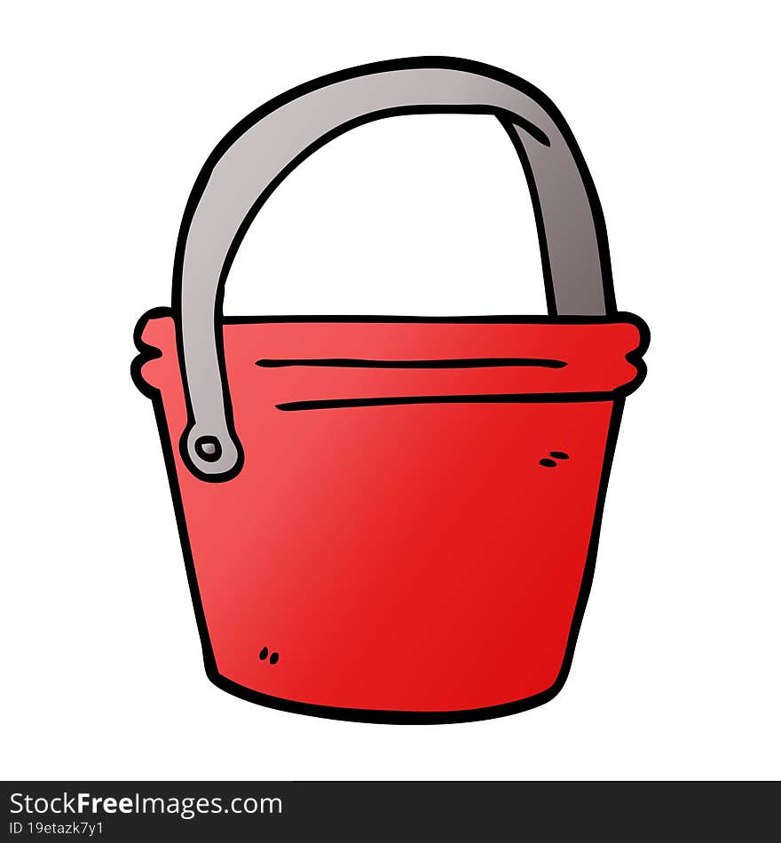 Cartoon Doodle Bucket