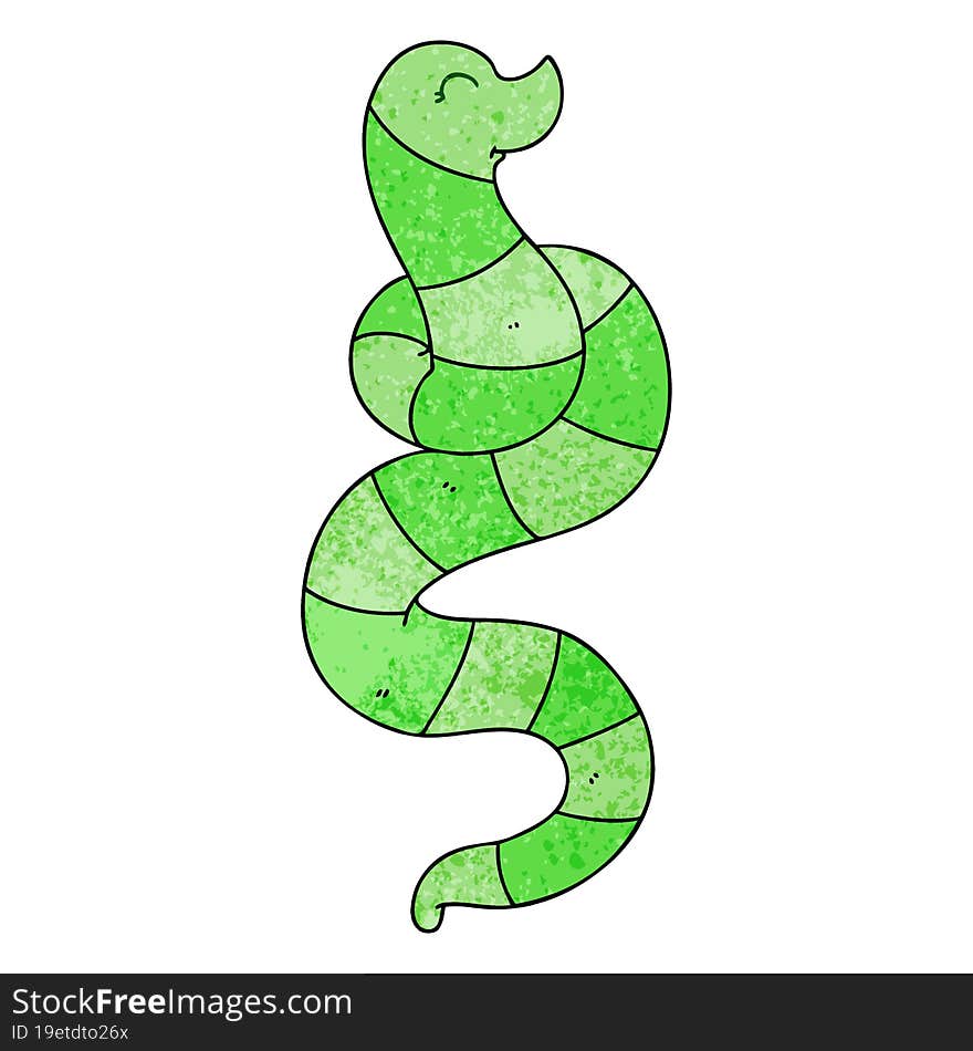 quirky hand drawn cartoon snake