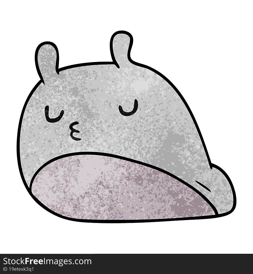 Textured Cartoon Kawaii Fat Cute Slug