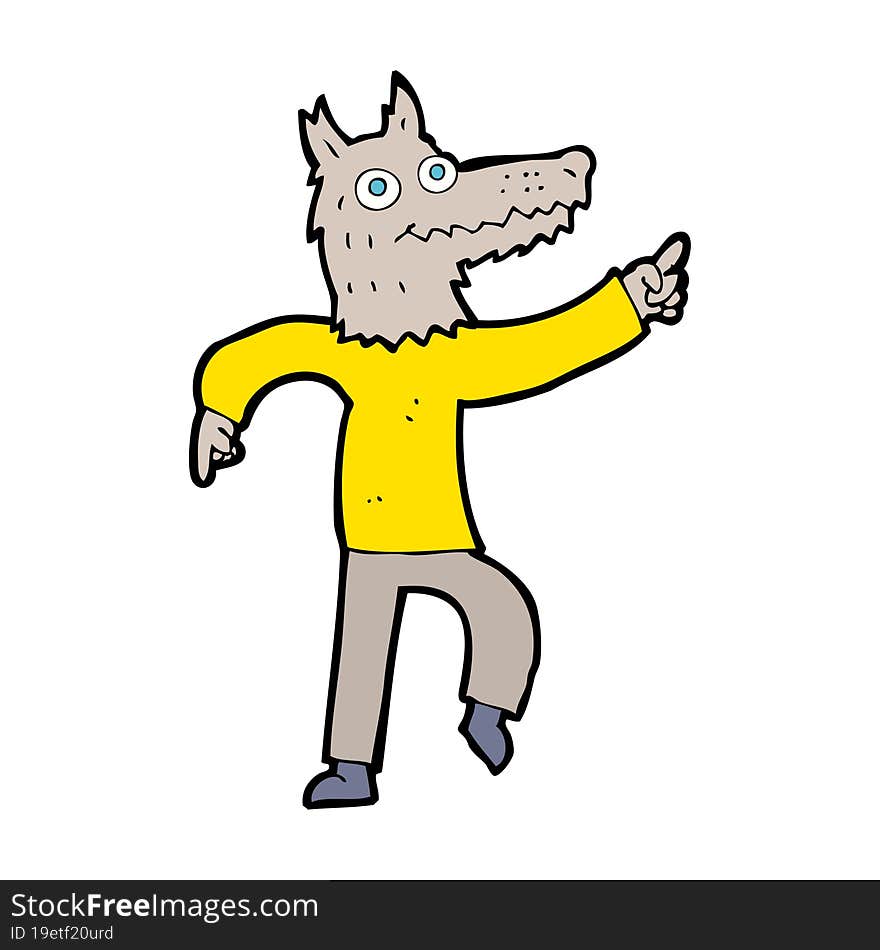 Cartoon Wolf Man