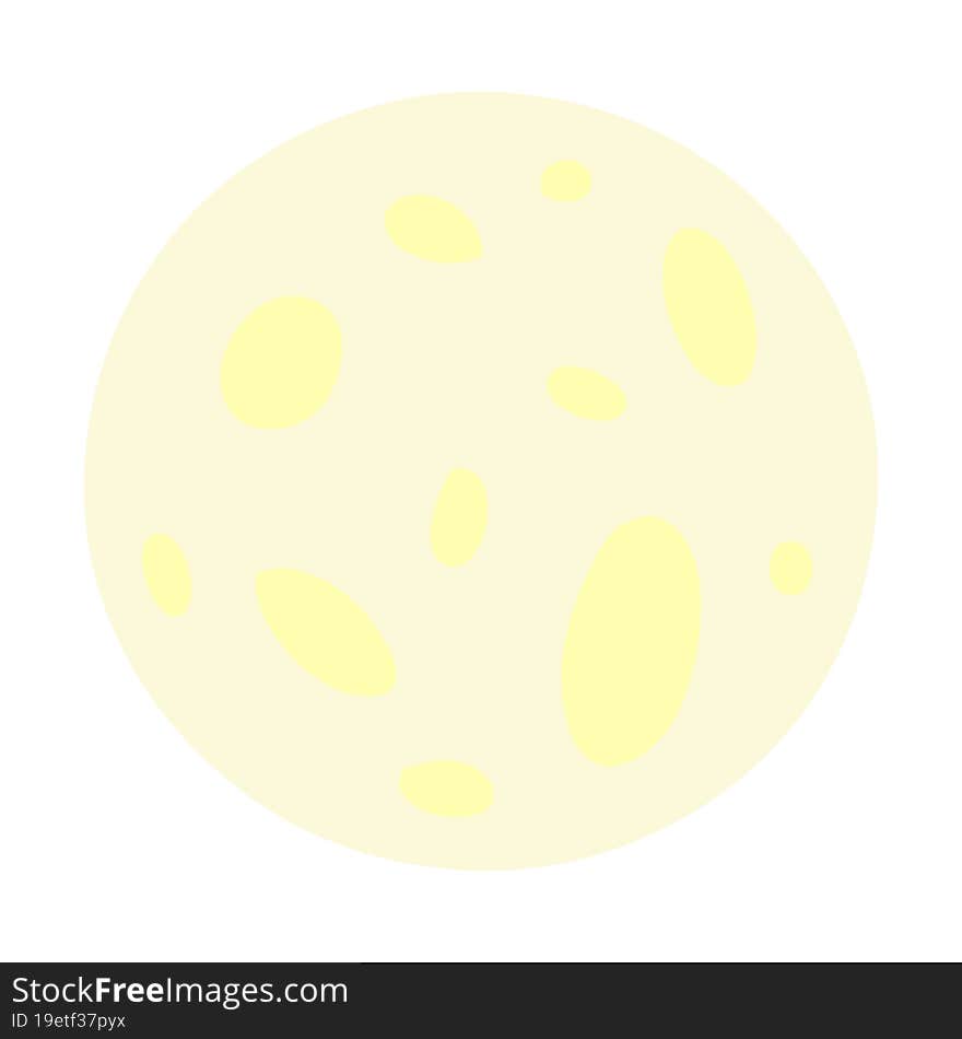 Cartoon Doodle Of A Full Moon