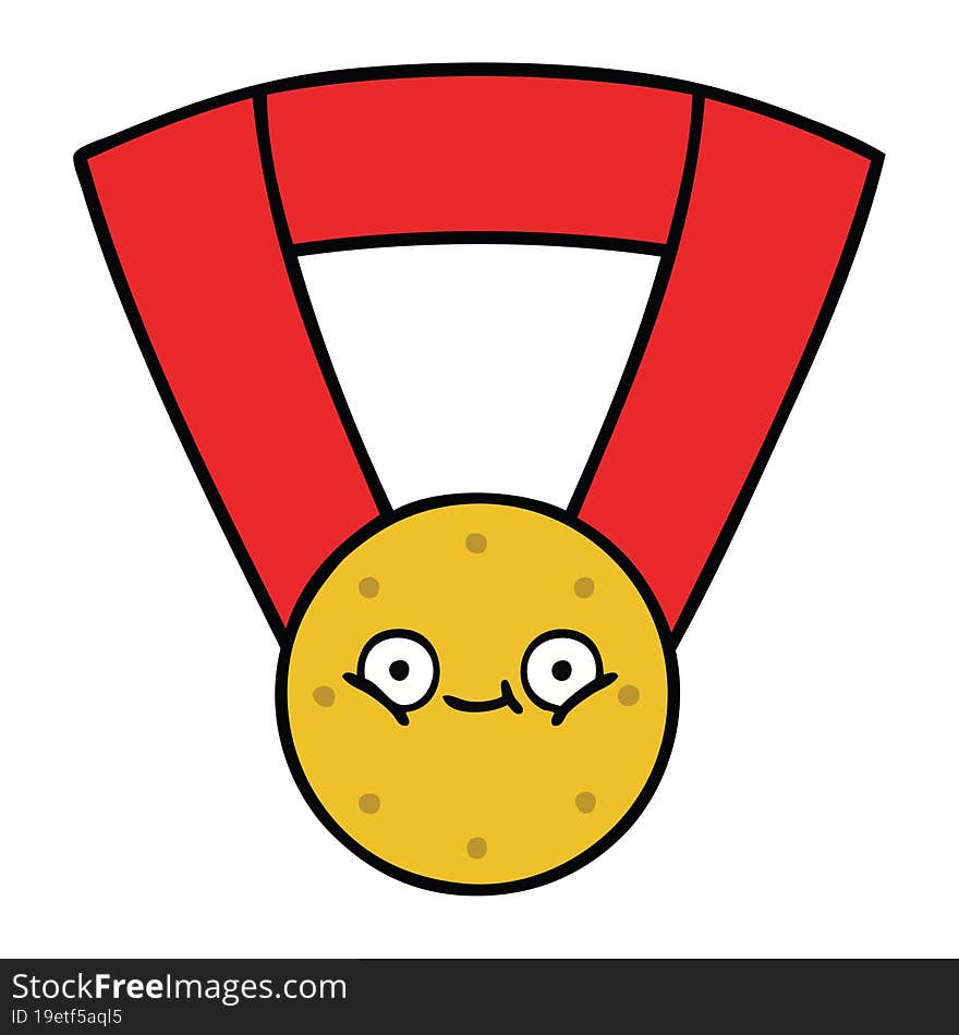 Cute Cartoon Gold Medal