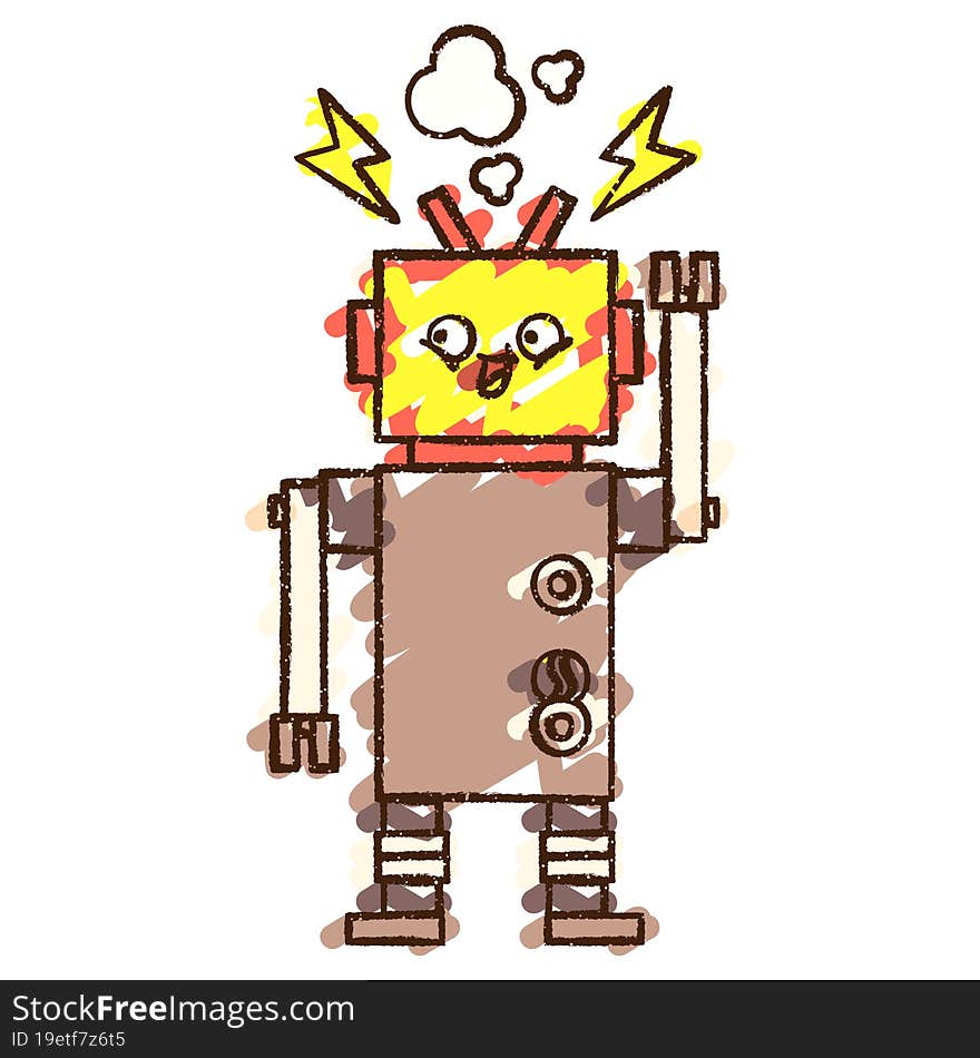 Robot Chalk Drawing